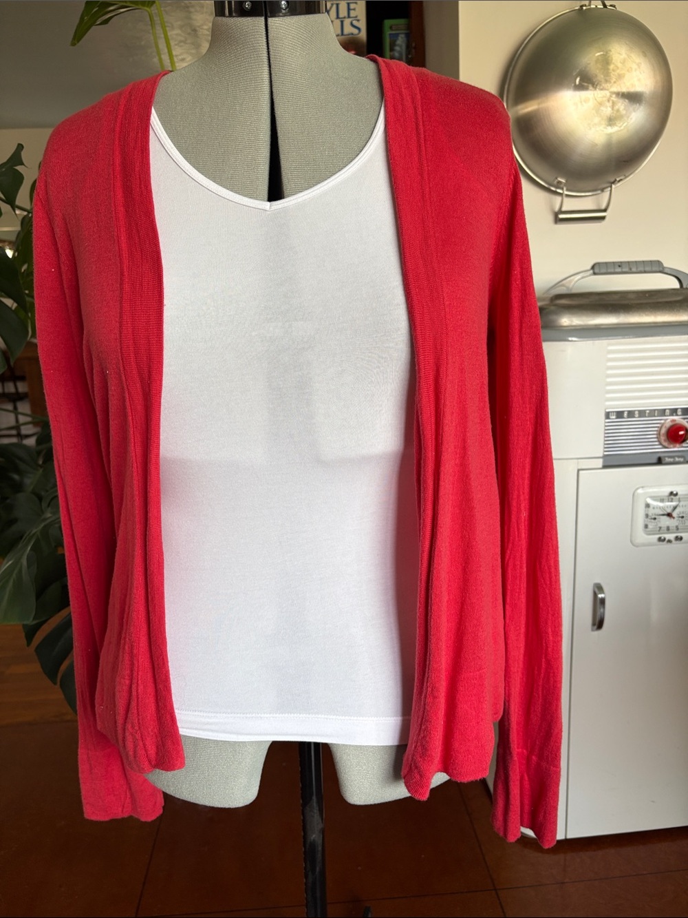 GAP Open-Front Red Women’s Lightweight Cardigan